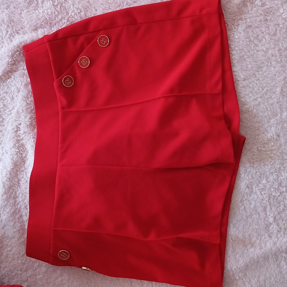 NYCC High Waist Red Women's Shorts